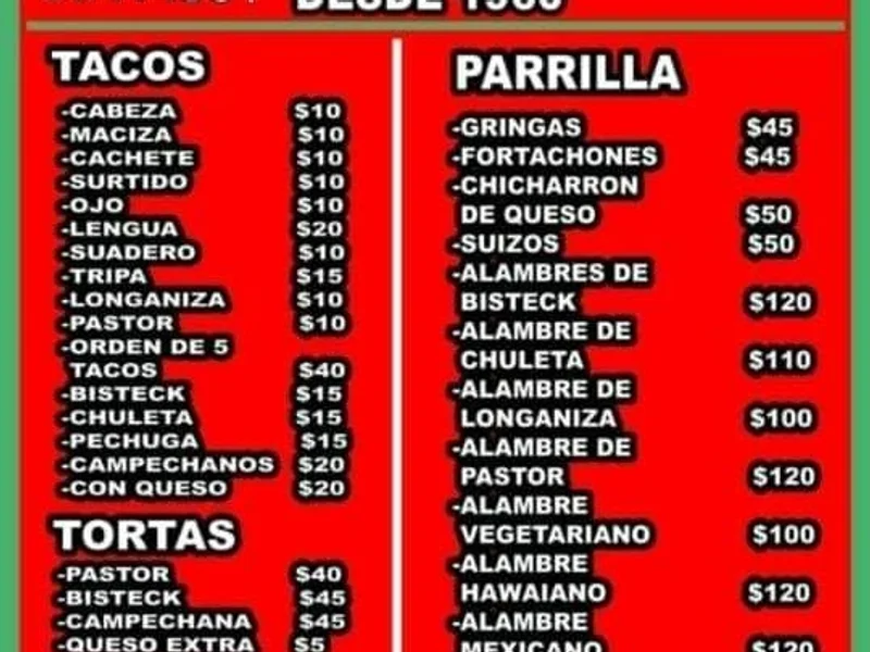 TAQUERÍA "LA ROSITA DE JALISCO"