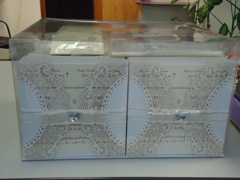 Invitaciones Laser Boda , Bautizo y XV Años .