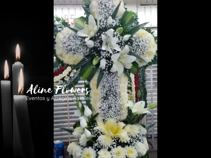 Arreglos Florales Fúnebres a Domicilio 24 hrs en CDMX | Envíos en CDMX y parte de Edo mex | Florería Aline Flowers Cdmx