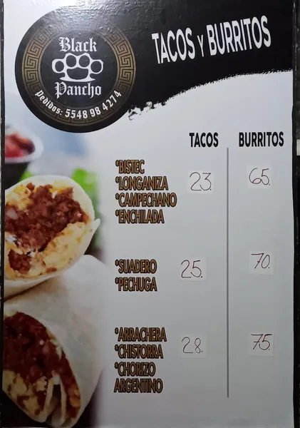 Tacos y Burritos Black Pancho