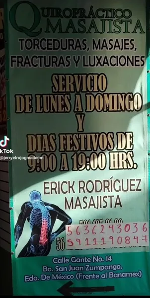 QUIROPRÁCTICO MASAJISTA ERICK