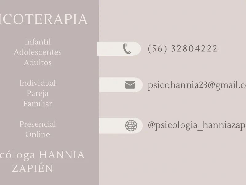 Psicóloga Hannia Zapién