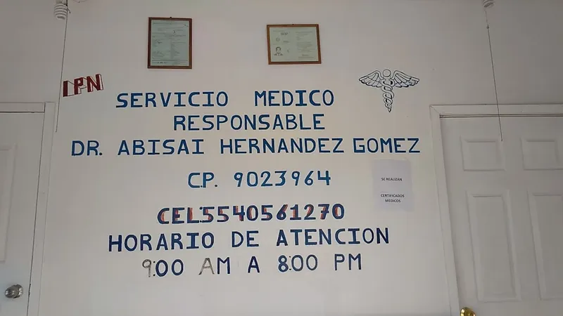 Consultorio médico Dr. Abisai Hernández Gómez