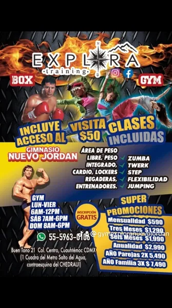 GYM Explora Training, PESAS, BOX Y CLASES DE BAILE (GYM, BOX AND DANCE STUDIO)