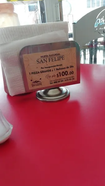 Paraíso Pizza Suc. San Felipe