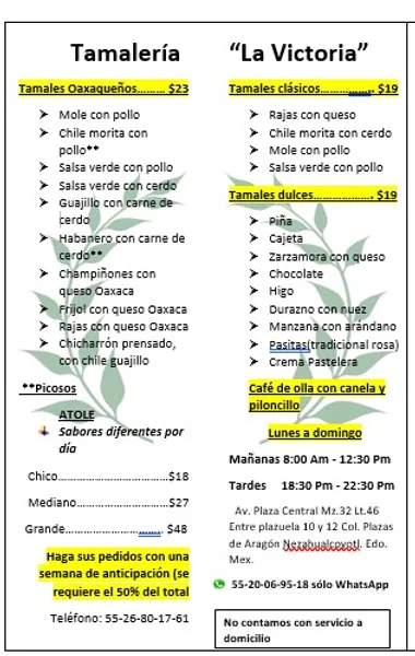 Tamalería La Victoria (antes el hongo)