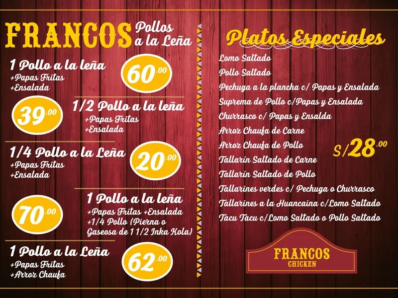 FRANGOS Pollos a la leña