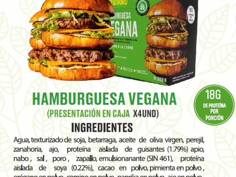 HERBIVORO HAMBURGUESAS VEGANAS