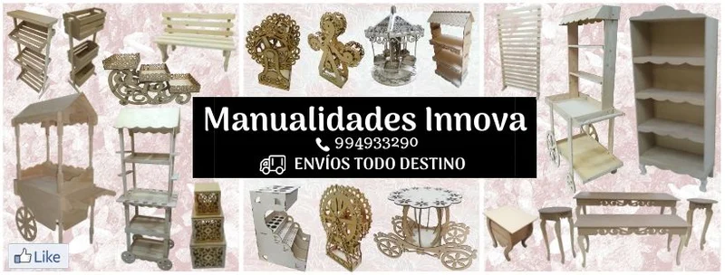 Manualidades Innova; Trupan en Láser, Decoración para Fiestas en Mdf y Madera