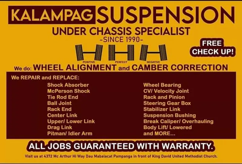 Kalampag Suspension Under Chassis Specialist