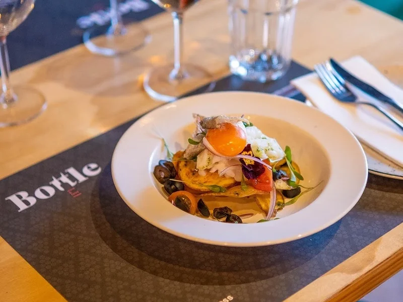 Bottle . Wine and Food