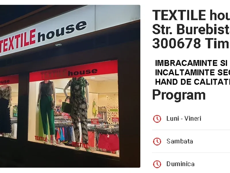 Magazin Imbracaminte Second Hand - Textile House România