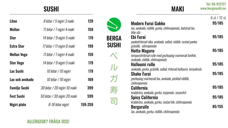 Berga Sushi - Täby Park