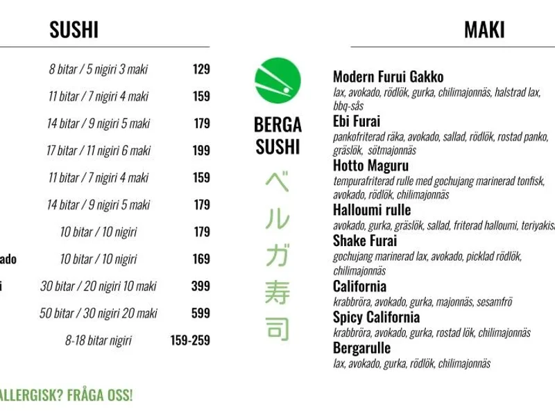 Berga Sushi - Täby Park