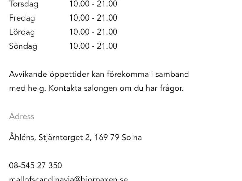 Björn Axén Åhléns Mall of Scandinavia