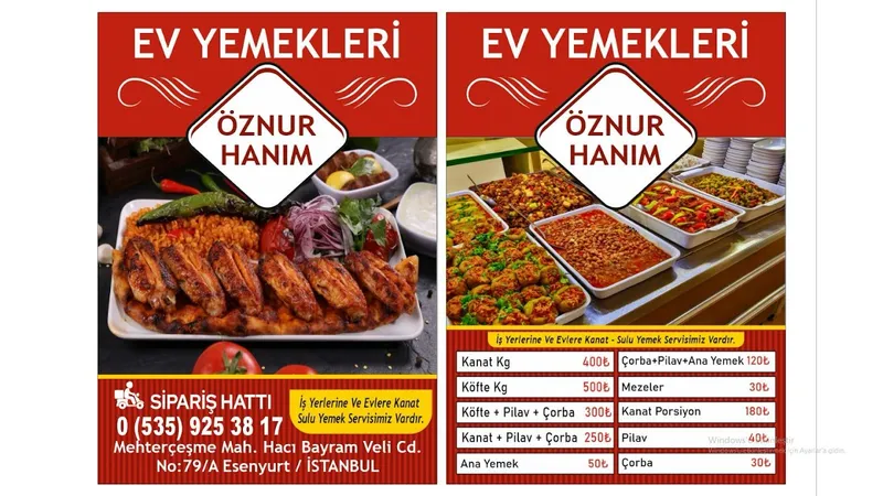 Öznur Hanım Ev Yemekleri