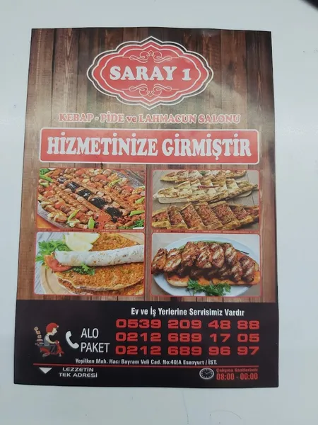 Saray 1 Kebap Pide Lahmacun Salonu Ve Ev Yemekleri