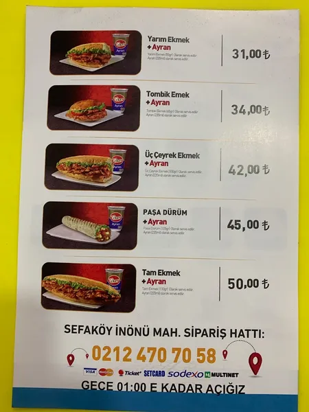 Paşa Döner Küçükçekmece