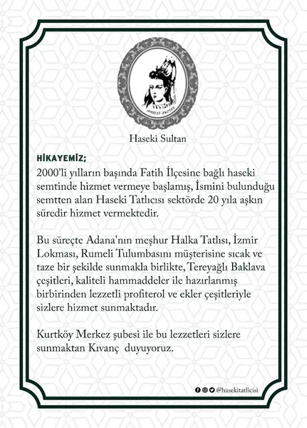 HASEKİ TATLICISI