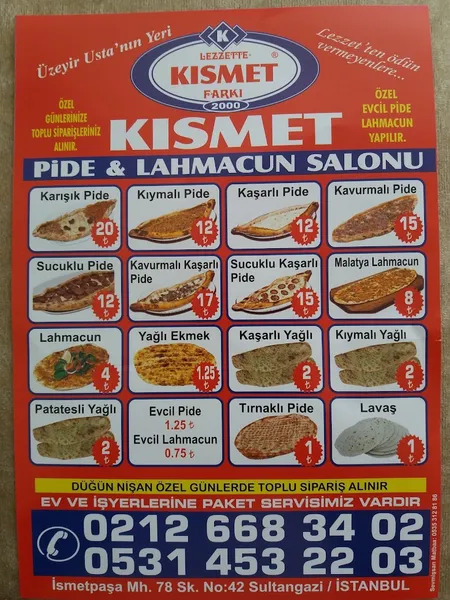 Kısmet Pide Lahmacun Salonu