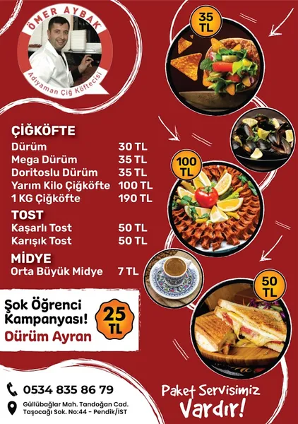 Ömer Aybak çiğ köfte Tost Büfe