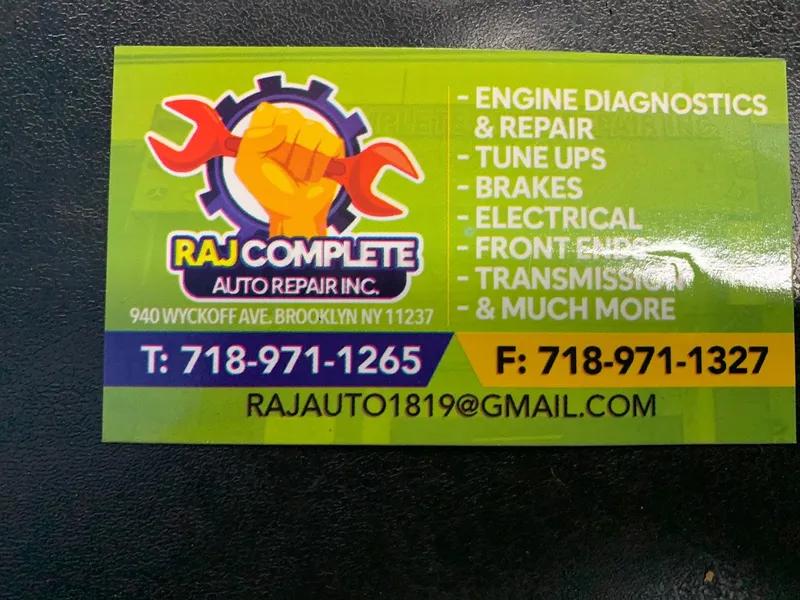 auto repair Raj Complete Auto Repair inc.