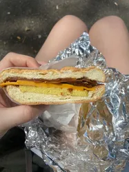 egg sandwich in East Village NYC