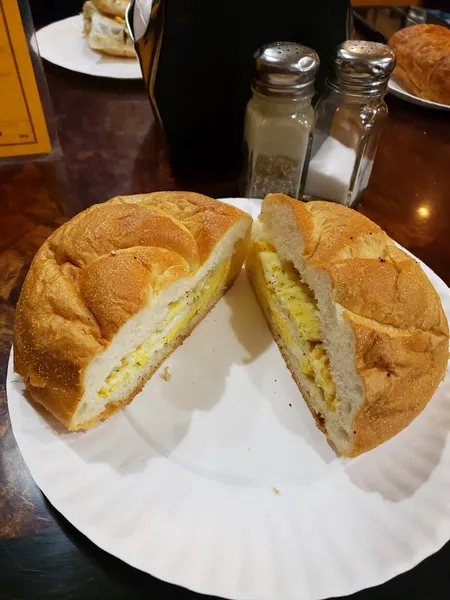 egg sandwich Scaglione Brothers Bakery & Deli in Morris Park