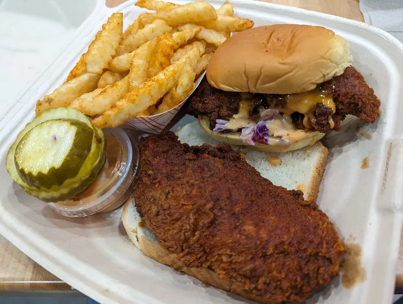 roasted chicken Dave's Hot Chicken in Park Slope