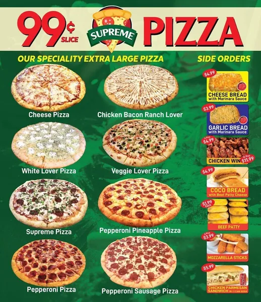 99 cent supreme pizza