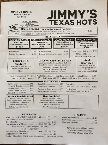 lunch restaurants Jimmy's Texas Hots