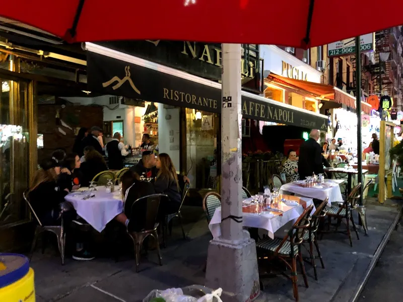 outdoor dining Caffe Napoli in Little Italy