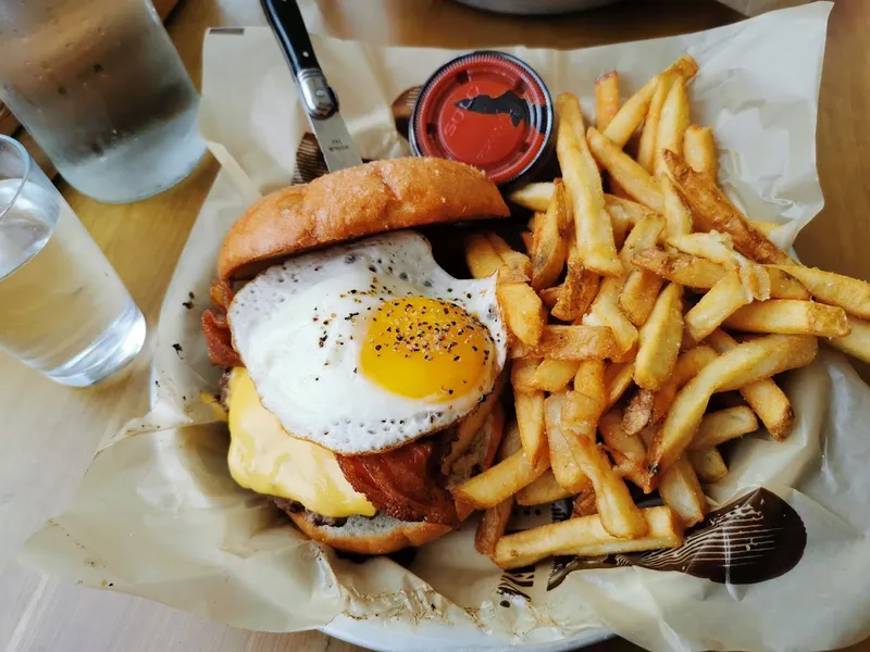 egg sandwich Allen Burger Venture