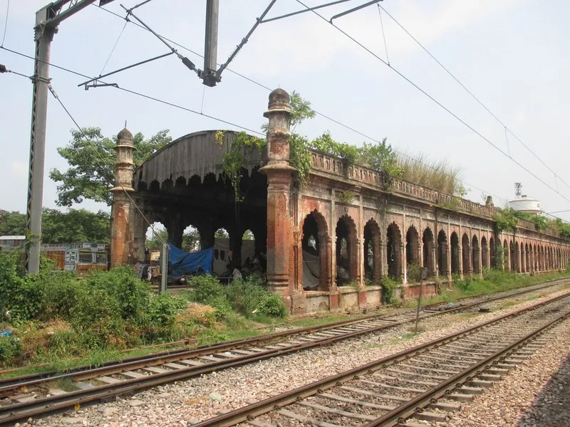 Old Abandoned Train Platform Station