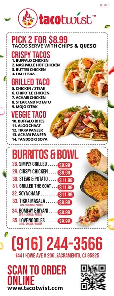 indian restaurants TACO TWIST