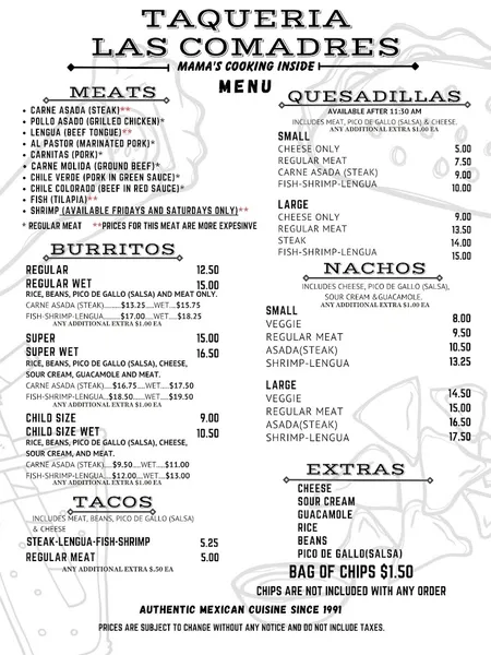 mexican restaurants Taqueria Las Comadres