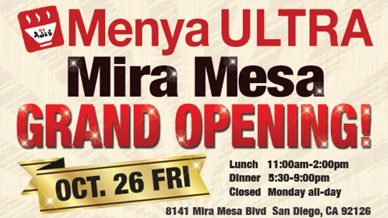 restaurants Menya Ultra Mira Mesa