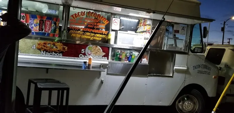 late night restaurants Tacos Cebrian in Boyle Heights