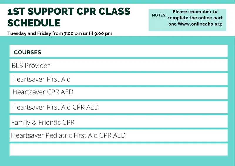 First Support CPR and First Aid Training