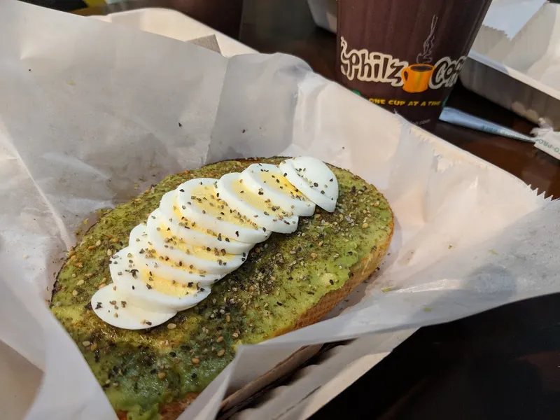 avocado toast Philz Coffee