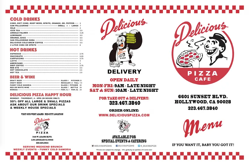 delivery restaurants Delicious Pizza