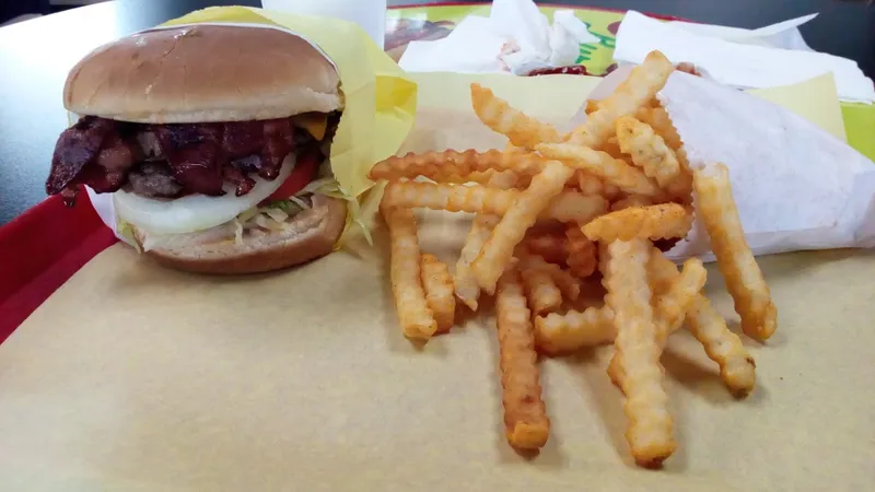 French Fries Fancy Burger