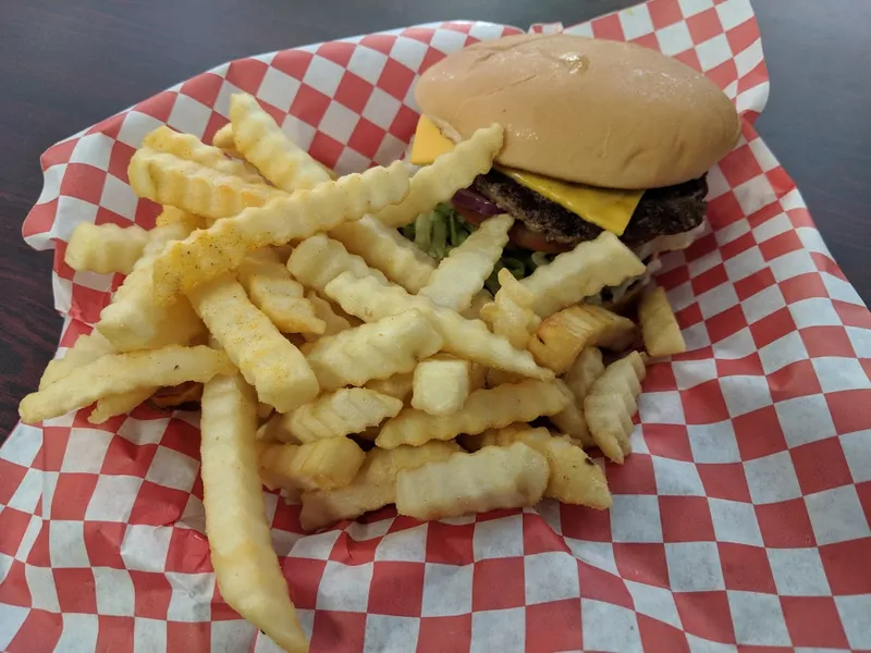 French Fries Ahn's Quarter Pound Burger