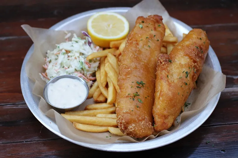 fish and chips Lazy Dog Restaurant & Bar