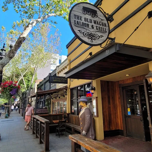 outdoor dining The Old Wagon Saloon & Grill