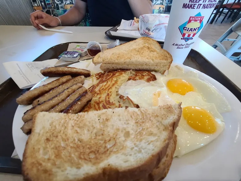 egg sandwich Nation's Giant Hamburgers & Great Pies in North Natomas