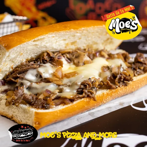 cheesesteak Moe's Pizza and More