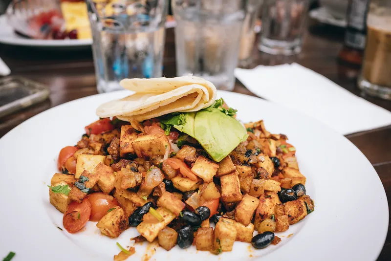 avocado toast Blu Jam Cafe in Downtown Los Angeles