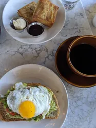 avocado toast in Koreatown Los Angeles