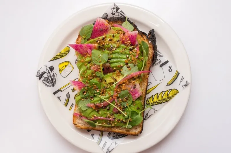 avocado toast Superba Snacks + Coffee in North Hollywood